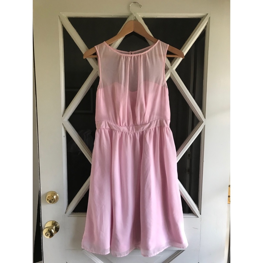 Illusion Neckline Dress